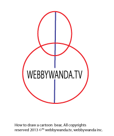webbywanda.tv's how to draw a cartoon bear step one