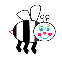 how to draw a cartoon bee step five