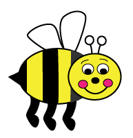Webby Wanda's How to draw a cartoon bee step 6