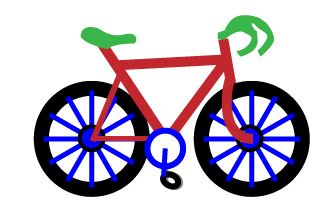 How to draw a bicycle (bike) step 5