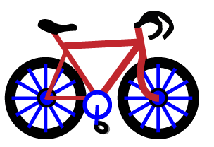 How to draw a bicycle (bike) 6