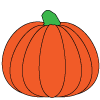 how to draw a cartoon pumpkin