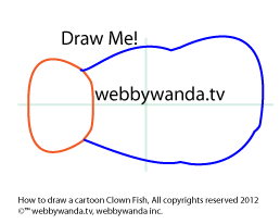 webbywanda.tv's how to draw a cartoon clown fish