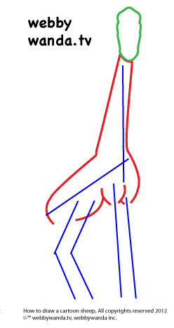 How to draw a cartoon Giraffe Step two