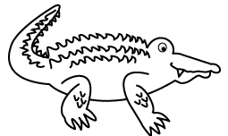 How to draw a cartoon Alligator step 6