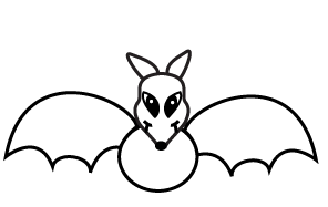How to draw a cartoon bat step six