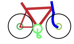 How to draw a bicycle (bike) step 4