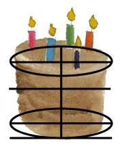 how to draw a birthday cake step three