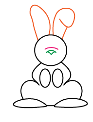 how to draw a cartoon bunny step three