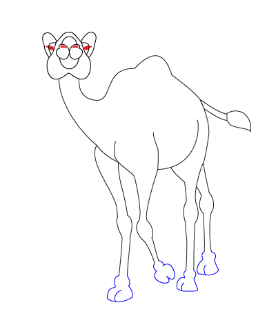 How to draw a Cartoon Camel step Five