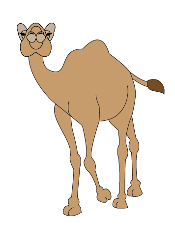 WebbyWanda.tv's How to draw a cartoon camel step SIX