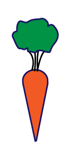How to draw a carrot step 5