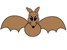 How to draw a cartoon Halloween Bat