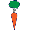 How to draw a carrot, cartoon carrot