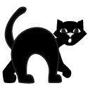 How to draw a cartoon Halloween Black Cat