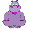 How to draw a cartoon Hippo, Hippotamus