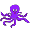 How to draw a cartoon Octopus