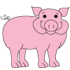 How to draw a cartoon pig