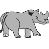 How to draw a Cartoon Rhino