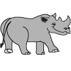 How to draw a cartoon rhino