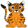 How to draw a cartoon Tiger cub