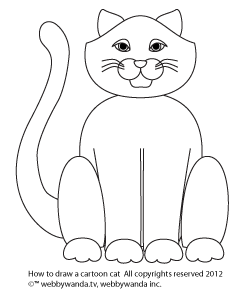 How to draw a cartoon Cat Step 6