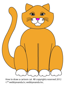 webby wanda's how to draw a cartoon cat