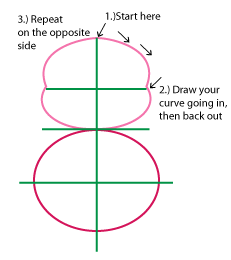 how to draw a cartoon chick step two