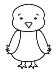 how to draw a cartoon baby chick step six