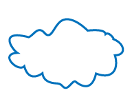how to draw a cloud step three