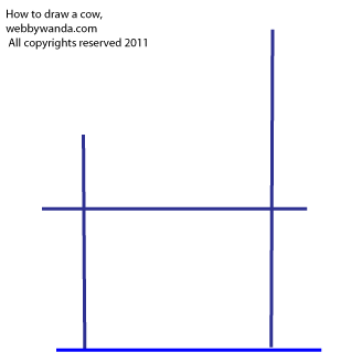 How to Draw a Cartoon Cow step 1