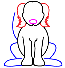 How to draw a cartoon Dog Irish Setter step 3