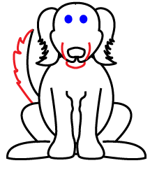How to draw a cartoon Dog step 4