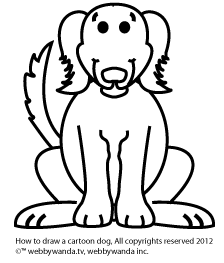 How to draw a Cartoon Dog- Irish Setter  Step 6