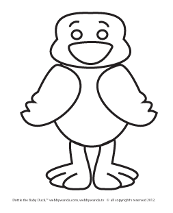 How to draw a cartoon baby duck step 6