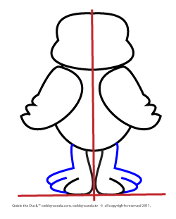 How to draw a cartoon baby duck
