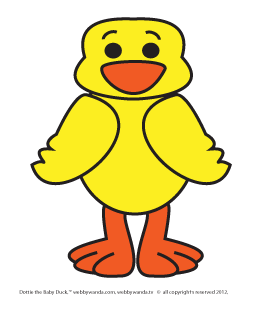 How to draw a cartoon baby duck step 7