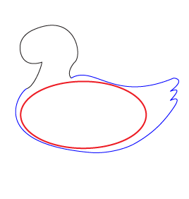 How to draw a Cartoon Duck step 3