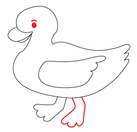 How to draw a Cartoon Duck step 5