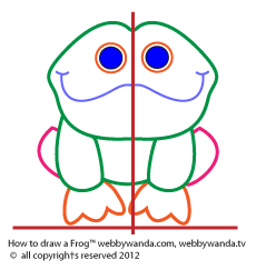 how to draw a cartoon frog step 4
