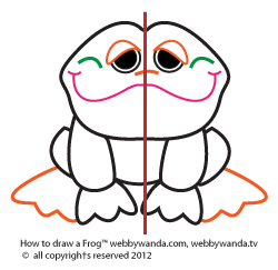 How to draw a cartoon frog 5