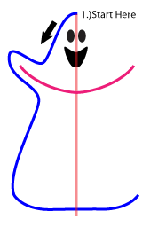 How to draw a Halloween Ghost step three