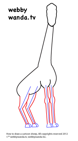 How to draw a cartoon Giraffe step 3
