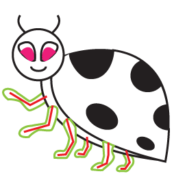 How to draw a Cartoon Ladybug step 4