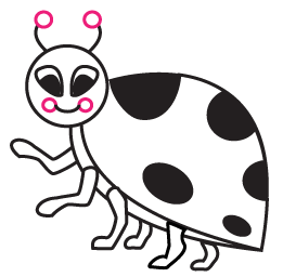 How to draw a Cartoon Ladybug step 5