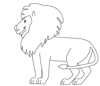 How to draw a cartoon Lion step 6