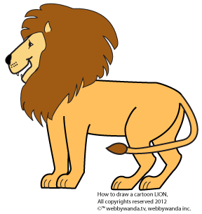 How to draw a cartoon Lion webbywanda.tv