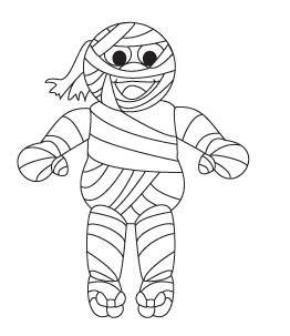 How to draw a cartoon Mummy