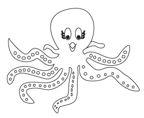 How to draw a cartoon Octopus step 6