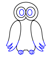 How to draw a Cartoon Owl Step Three